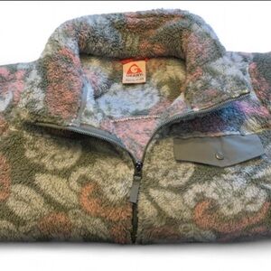 Gerry - Sage & Blush Pink - Sherpa - Full Zip Fleece Jacket - Size XL - Layering